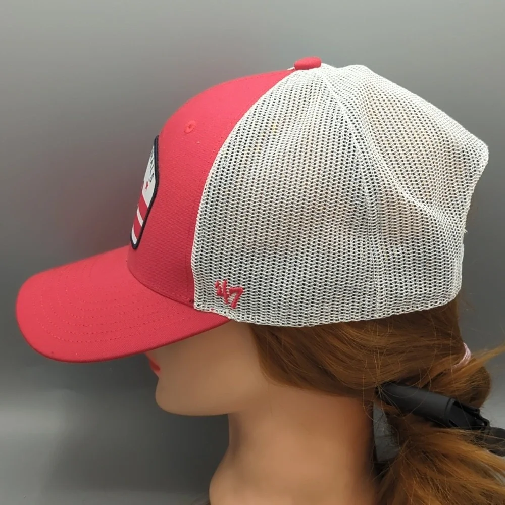 Washington Nationals Hat Cap Snapback Red White Trucker '47 Baseball Mens OSFA